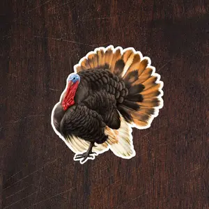 Wild Turkey Gobbler Sticker, Realistic Turkey Hunting Decal, Hunter Wildlife Vinyl Sticker, Outdoor Hunting Gift