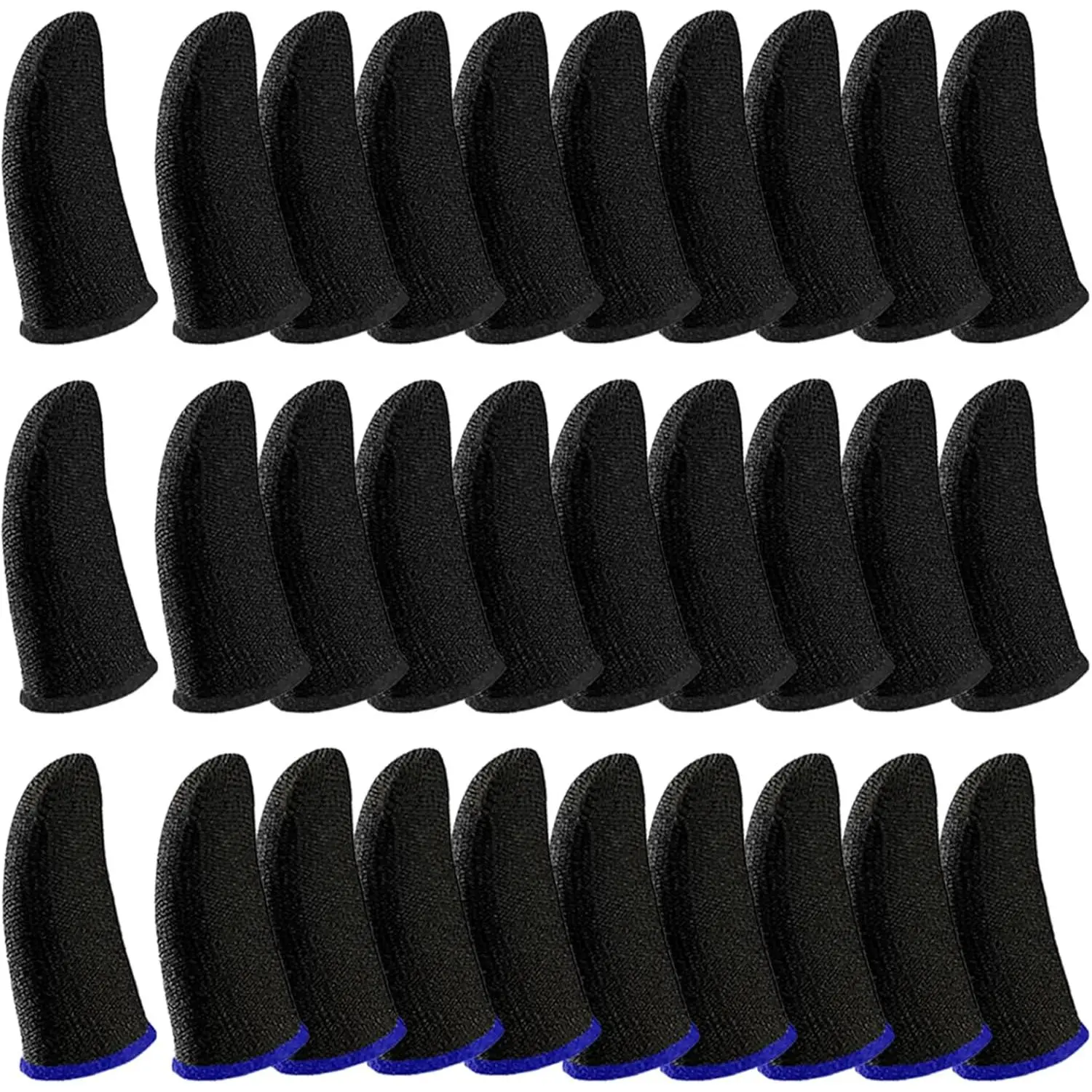 30 Gaming Finger Sleeves, Sweat-Proof Breathable Seamless Game Peripherals, Mobile Game Accessories for Gamers