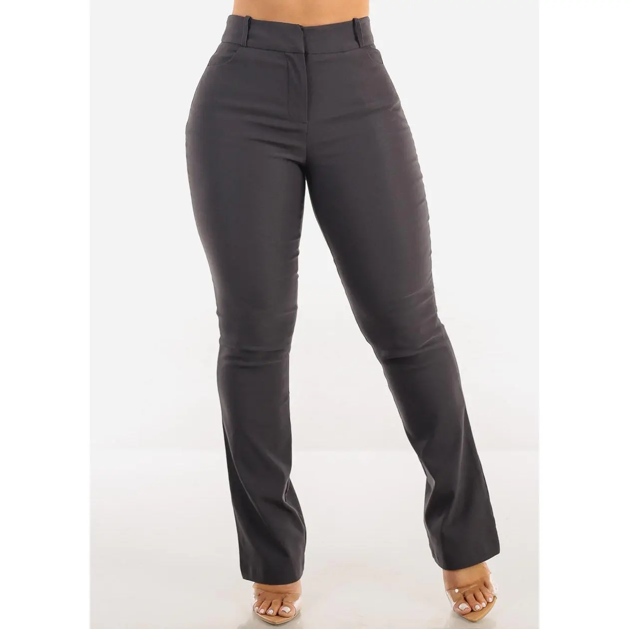 High Waist Stretch Bootcut Dress Pants Charcoal - TikTok Shop High Waist Stretch Bootcut Dress Pants Charcoal - TikTok Shop