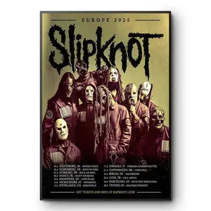 Slipknot Europe 2025 Tour Poster Concert Dates Print Unframed, Slipnot band Music Decor For Fan,  Wall Art, Wall decor, Birthday Gift.