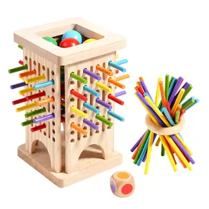 Wooden Stick Balance Game for Ages 3 to 6, Brain Thinking and Focus Training, Two-Player Battle, Children's Educational Toy