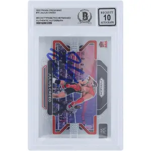 Julius Creed WWE Autographed 2022 Panini Prizm #75 Beckett Fanatics Witnessed Authenticated 10 Rookie Card - Fanatics Authentic Certified
