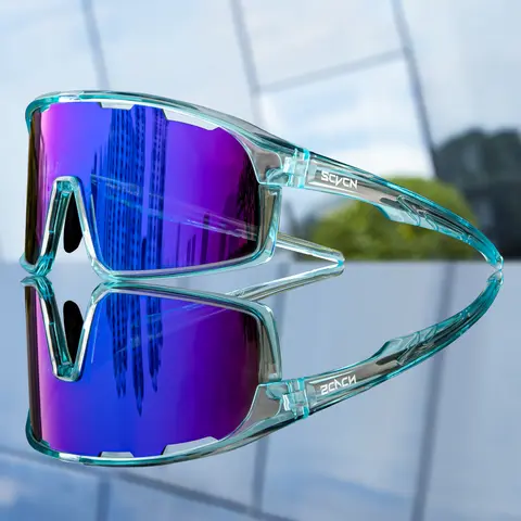 1pc SCVCN Fashion Glasses Outdoor Cycling Sunglasses UV400 Sports Goggles Casual Sunglasses Sports Eyewear Bike Glasses Sports Shades Sports Biking Sunglasses
