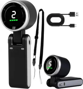 Portable handheld turbo fan, 5 wind speed settings, 4000mAh battery-powered, up to 10 hours of battery life, 3-in-1 handheld fan, rechargeable, uses air turbine technology, suitable for outdoor activities, travel, work, Father's Day gift