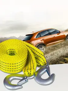 1pc High-Strength Heavy-Duty Nylon Tow Strap with Reinforced Safety Hooks – Rugged for Off-Road Recovery & Towing Emergencies | Perfect for Jeeps, SUVs & 4x4 Off-Road Vehicles