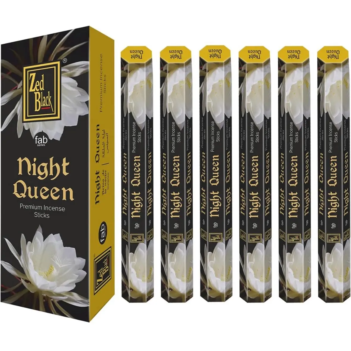 6 pack of Zed Black Nights Queen premium incense sticks reina de la noche 120 sticks total scented aroma sticks Fragrance