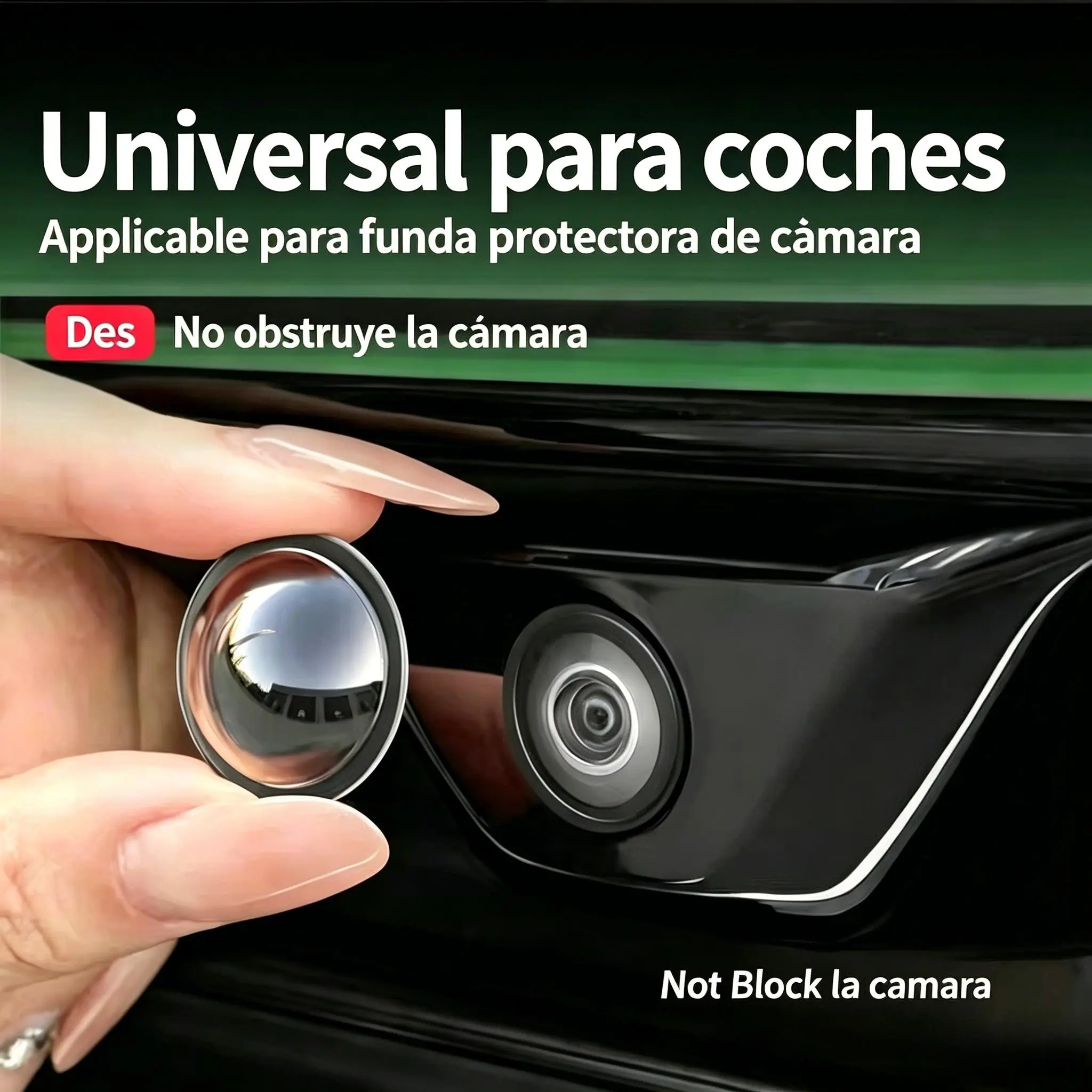 2PCS Car Camera Protective Cover Front Bumper Camera Anti-Scratch Shield Lens Guard PC Protective Cover Kits