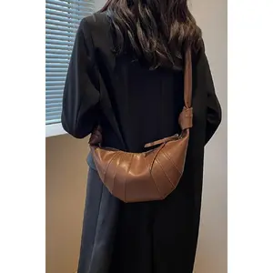 Z Vegan Leather Croissant Crossbody Bag