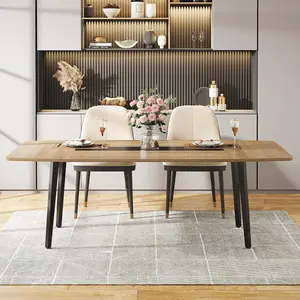 Tribesigns Modern Dining Table for 6-8 People, Rectangle Kitchen Table Patio Table for Backyard, Dinning Room, Kitchen