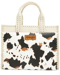 Wrangler Women's X Boot Barn Cow Print Square Tote - Shy05-8119Bg