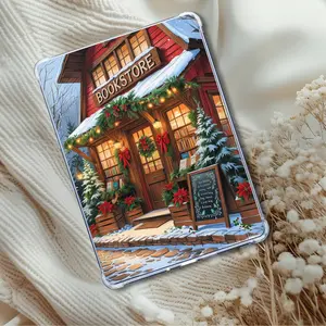 Winter Lodge Holiday Bookstore  | Christmas Holiday Aesthetic Insert for Clear Case | Bookish Accessories