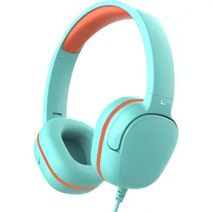 Headphones for School, 3.5mm Jack Wired Headphones for  with Safe Volume Limiter,  Stereo Sound -Ear Girls Boys  Headphone for Tablet, iPad, Kindle(Green)