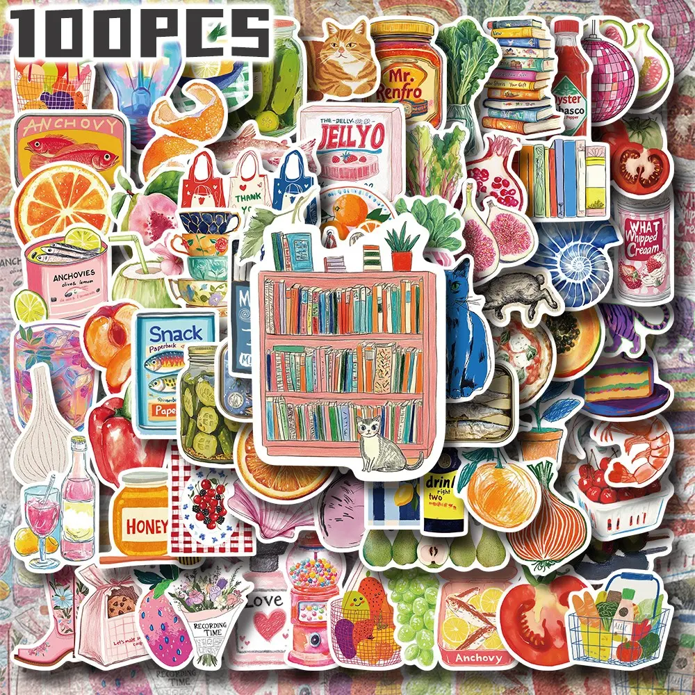 100PCS Vintage Mediterranean Aesthetic Stickers Pack, Coastal Retro Art Illustration Vinyl Stickers for Laptop Water Bottle Cellphone Case Skateboard Journal Scrapbook DIY Decoration Accessories