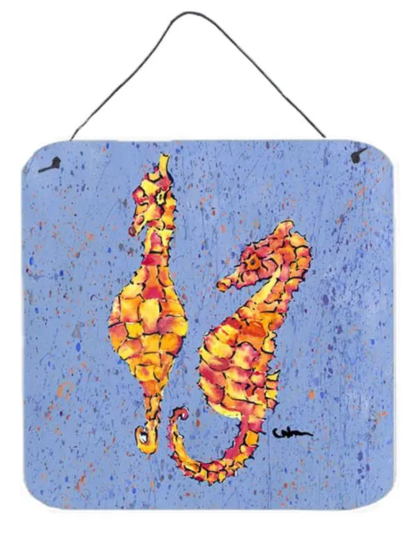 Seahorse Seahorse Aluminium Metal Wall or Door Hanging Prints