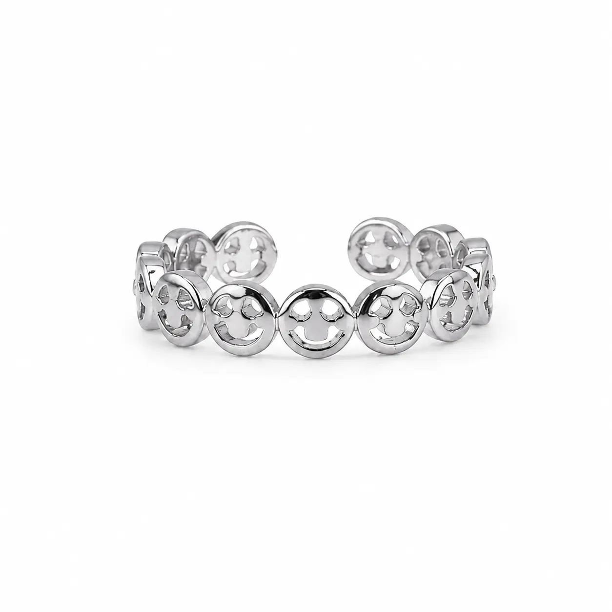 Silver Smiley Ring