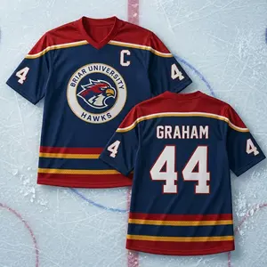 44 University Hockey Romance Football Jersey Croptop Jersey, Football Crop Top Unisex Jersey – Casual Sportswear for Couples, 90s Vintage Style, for Sports & Outdoor Activities