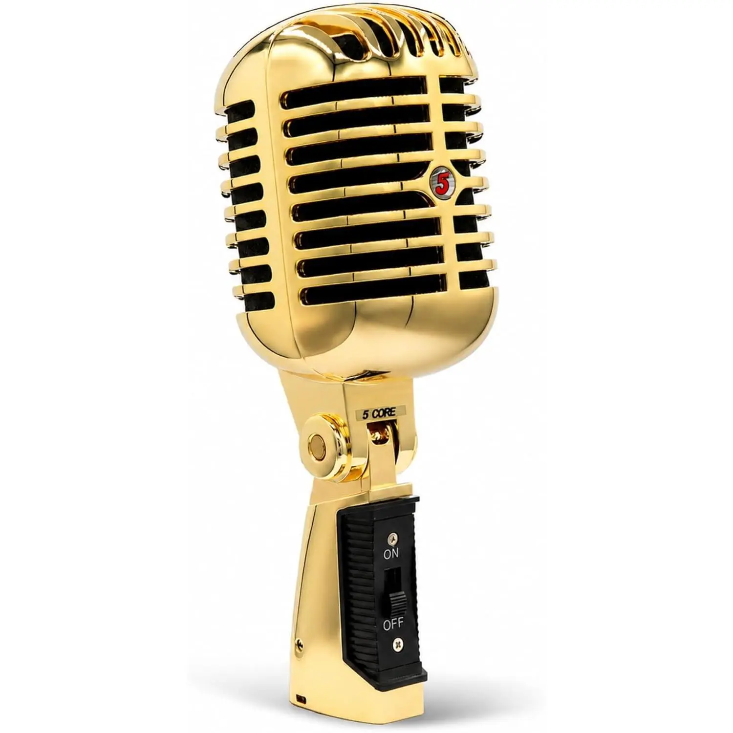 5 CORE Retro Dynamic Vocal Microphone - Vintage-Style Supercardioid Mic with Rugged Metal Housing, Universal Stand Compatible, 20Hz-20kHz, 16dB(A) Low Noise Level for Live Performance, Studio Recording (Singers, Podcast Setup, Mixers)