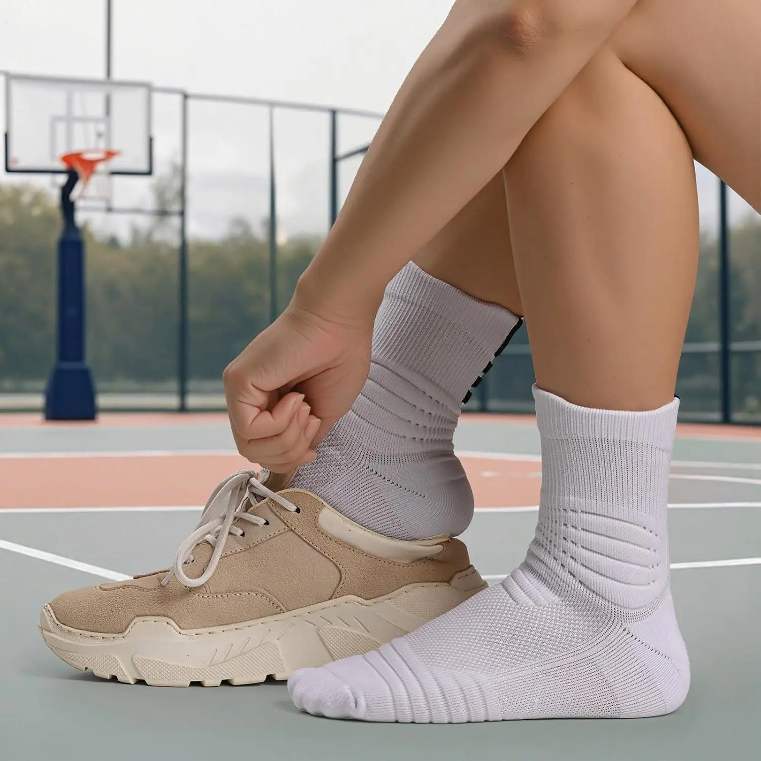 Men's & Boys' Basketball Socks - Cushioned Athletic Sports Crew Socks for Youth and Adult, Breathable Moisture-Wicking Performance Socks Perfect for Running, Training, Gym Workout, and Everyday Comfortable Wear Men's & Boys' Basketball Socks - Cushioned Athletic Sports Crew Socks for Youth and Adult, Breathable Moisture-Wicking Performance Socks Perfect for Running, Training, Gym Workout, and Everyday Comfortable Wear