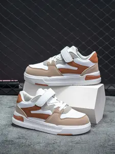 All-Season Trendy Athletic Skate Shoes, Colorblock Design, Anti-Slip Wear-Resistant Sole, School Student Sports Casual Shoes, Sneaker, Trainer