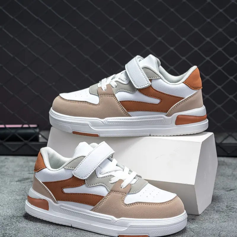 All-Season Trendy Athletic Skate Shoes, Colorblock Design, Anti-Slip Wear-Resistant Sole, School Student Sports Casual Shoes, Sneaker, Casual Trainers, Trainer