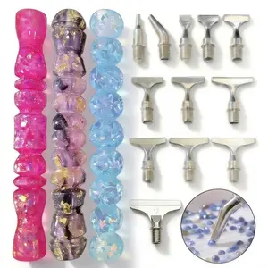 All-in-One Diamond Painting Tool Set - 3pc Resin Pen Kit with 12 Interchangeable Tips - Must-Have DIY Accessory for Crafters