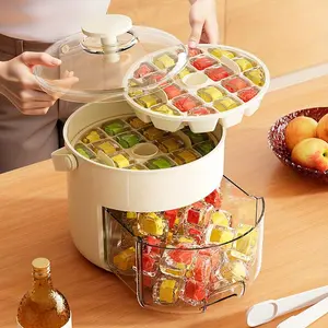 Large Capacity Ice Cube Tray Set, 40-Compartment Press Mold, Food Grade Freezer Box, Convenient Summer Ice Maker for Home Use, Ice Cubes Maker, Home Bar Accessories