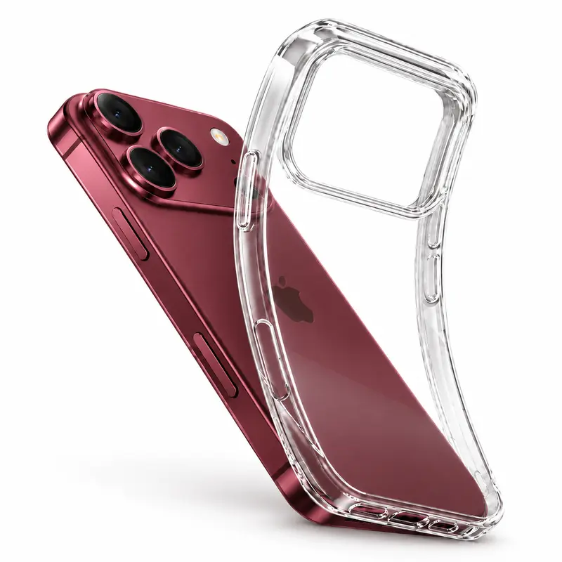 Transparent TPU Smartphone Casing - Shockproof, Slim, Precise Cutouts, Multi-Model Fit for iPhone 18 Pro Max,17,16,15,14,13,12,11 Handheld Devices, Mobile Phone Accessory with Protection Cover