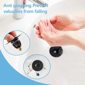 Black  Sink Stopper,Pop Up Drain Stopper for  Sink, Sink Strainer ,Sink Plug,Universal Wash Basin Sink Stopper,Suitable for 1.1~1.5 Inch  Sink Drain Pipe (Matte Black) Stainless Steel Waterproof Narrow Bathroom Locker with Wheels