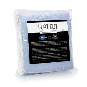 AUTOFIBER Flat Out Microfiber Car Wash Pad - 4 Pack