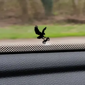 Eagle holding off road car easter egg decal, small sticker for car windshield or mirror, removable sticker, windscreen decal, tiny decals