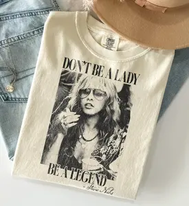 Don't Be A Lady Be A Legend Comfort Colors Shirt, Stevie Nicks Shirt, Limited Stevie Nicks Retro T-Shirt, Music Concert Gift Unisex Shirt