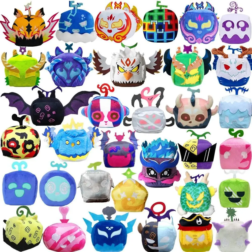 Blox Fruits Adventure Game Cartoon Plush Toys, 10cm-13cm Cute Soft Stuffed Dolls, Kids' Birthday Christmas Gift (Classic & Novelty Toys)