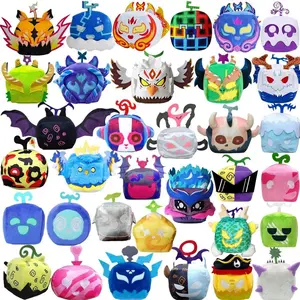 Blox Fruits Plush Toys Adventure Game Cartoon Box Plush Toys Cute Soft Stuffed Dolls Kids Birthday Christmas Blox Fruits Gift