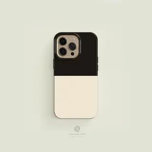 Bicoloured Black & Cream  Tough Phone Case  11-17