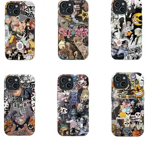 6 Styles Soul Eater Phone Case Evans Crona Maka Albam Black Star Tsubaki Death the Kid Manga Anime, Anime Vintage Special Cover for iPhone 11 12 13 14 15 16 Pro Max Plus X SE, Samsung S21 S22 S23 S24 S25 O94