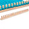 DIY Chunky Blanket Wooden Loom, No-Needle Beginner-Friendly Craft Tool to Create Cozy Throw Blankets, Adjustable Size up to 46 Inches, Gift, Fiber Arts