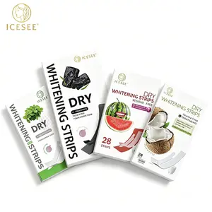 ICESEE Multi-Flavor Whitening Strips – 14-Day Treatment – Peroxide-Free & Safe for Enamel – Non-Sensitive, Dry Strip Technology