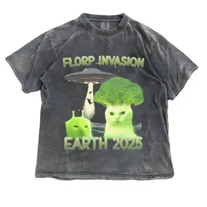 FLORP INVASION Earth 2025 - Funny Cats in Space Sci-Fi Alien Abduction T-Shirt Cats In Space T-Shirt