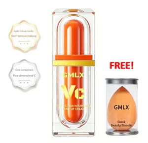 [NEW] GMLX 5x Vitamin C Illuminating Skin Tint with  Hydrating Light Coverage Moisturizer Anti-Aging Care All-Day Radiance Clean Vegan Skincare Makeup Moisture Daily Dewy Evening Daily Nourishing Hyaluronic Concealer Foundation Gentle Hydrate Moisturizing
