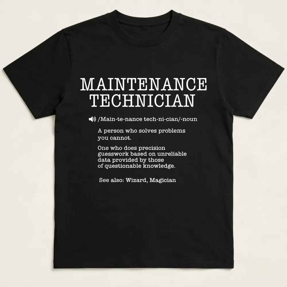 Women's 100% Cotton Solid Short-Sleeve T-Shirt - Ribbed, Seamless, Elastic, Smooth Fabric, Casual Round Neck, Soft Breathable, Elastic Fit, Machine Washable Workwear with Handyman & Tools Graphic Print for Maintenance Technicians