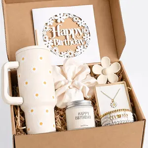 Birthday Gifts for Women Teen Girl - Cute Teen Girl Gifts with Daisy Tumbler - Happy Birthday Box for Women Her Sister   Daughter Female of  Ages (Daisy)