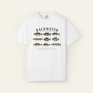 Backwater Fish Illustration T-Shirt | Saltwater Species Chart