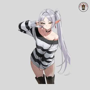 Unique Fashion Freiren Sticker - Elegant Fantasy Waifu Sticker, Ideal For Water Bottles, Notebooks, Or Laptops
