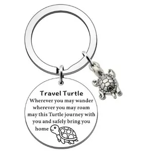 Travel Turtle Keychain Gifts Travel Gifts for Men Women Good Luck Gifts for Her Him Family Travelling Keychain Presents