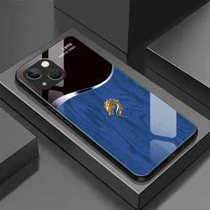 Suitable for [iPhone 14] Personality simple split dragon pattern creative business high-end anti-drop glass mobile phone case affordable anti-drop anti-fingerprint-888