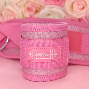 Women Glitter Ankle Straps For Cable Machine 2pc | Set of 2 Resistance Exercise Equipment