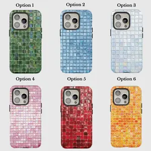 (6 colour) Glass Mosaic Tiles Phone Cases - Phone case for iPhone 17 16 15 14 13 12 11