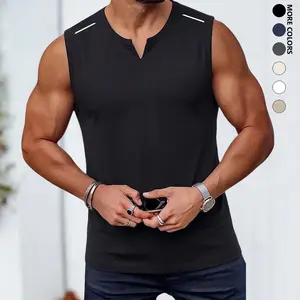 TOOTD new arrival women’s sports tank top — gift for family; men’s fitness tank top — slit design; casual soft sleeveless muscle fitness T-shirt; menswear crew-neck basketball shirt; high-stretch solid-color sports tank top | 140+ GSM | true sizes