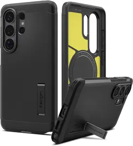 Spigen for Galaxy S26 Ultra Case, Tough Armor MagFit [Kickstand] [Compatible with MagSafe] [Military-Grade Protection] - Black