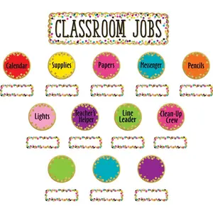 Confetti Classroom Jobs Mini Bulletin Board
